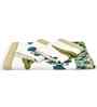 Milky White Madhuban Floral Waffle Cotton 250 GSM Bath & Hand Towel Set
