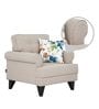 Miller Fabric 1 Seater Sofa in Beige Colour