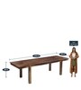 Miller Sheesham Wood Expandable 8+ Seater Dining Table in Rustic Teak Finish