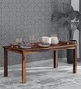 Miller Sheesham Wood Expandable 8+ Seater Dining Table in Rustic Teak Finish