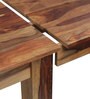Miller Sheesham Wood Expandable 8+ Seater Dining Table in Rustic Teak Finish