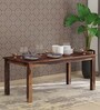 Miller Sheesham Wood Expandable 8+ Seater Dining Table in Rustic Teak Finish