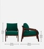 Milo Sheesham Wood Arm Chair In Green Color