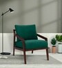 Milo Sheesham Wood Arm Chair In Green Color