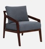 Milo Sheesham Wood Arm Chair In Grey Color