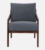 Milo Sheesham Wood Arm Chair In Grey Color