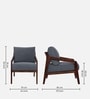 Milo Sheesham Wood Arm Chair In Grey Color