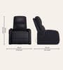 Milos Leatherette 1 Seater Recliner In Black Colour With Massager
