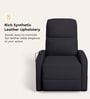 Milos Leatherette 1 Seater Recliner In Black Colour With Massager