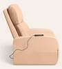 Milos Leatherette Leatherette 1 Seater Recliner In Cream Colour With Massager