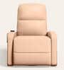 Milos Leatherette Leatherette 1 Seater Recliner In Cream Colour With Massager