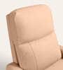 Milos Leatherette Leatherette 1 Seater Recliner In Cream Colour With Massager