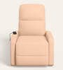 Milos Leatherette Leatherette 1 Seater Recliner In Cream Colour With Massager