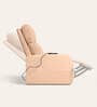 Milos Leatherette Leatherette 1 Seater Recliner In Cream Colour With Massager