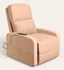Milos Leatherette Leatherette 1 Seater Recliner In Cream Colour With Massager