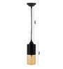Milton Black Glass Hanging Light