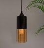 Milton Black Glass Hanging Light