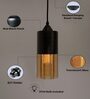 Milton Black Glass Hanging Light
