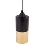 Milton Black Glass Hanging Light