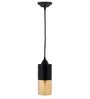 Milton Black Glass Hanging Light