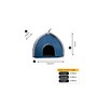 Milton Hercules Blue & Grey Fabric Cat House
