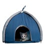 Milton Hercules Blue & Grey Fabric Cat House
