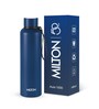 Milton Aura 1000 Thermosteel Vacuum Insulated Water Bottle 1000 Ml 24 Hours Hot & Cold Leak Proof Dark Blue