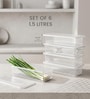 Milton Cryo Fridge Storage Box Set 6 X 1500 Ml Stackable With Drain Plate & Lid Transparent