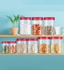 Milton Vitro Airtight Pet Storage Container Set 18 Pieces (6 X 230 Ml 6 X 600 Ml 6 X 1.18 L) Transparent