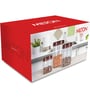 Milton Hexa Airtight Plastic Storage Container Set 18 Pieces (6 X 270 Ml 6 X 665 Ml 6 X 1.24 L) Transparent