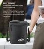 Milton Max Meal Lunch Box With Insulated Bag 2 Microwave Safe Stainless Steel Containers (320 Ml & 450 Ml) 280 Ml Plastic Container 690 Ml Handy Bottle & 100 Ml Chutney Box Black