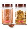 Milton Vintage Airtight Plastic Storage Container Set 2 X 1000 Ml Bpa Free Transparent