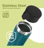 Milton Thermosteel Vacuum Insulated Travel Coffee Mug With Strainer 300 Ml Hot & Cold Spill Proof Teal Blue