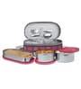 Milton Corporate Stainless Steel Lunch Container Set 3 Containers (280 Ml 280 Ml 472 Ml) Leak Proof Maroon