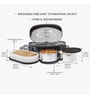 Milton Executive Lunch Box With Insulated Bag 2 Stainless Steel Containers (280 Ml Each) & 1 Microwave Safe Oval Container (450 Ml) Black