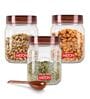 Milton Vintage Airtight Plastic Storage Container With Spoon Set 3 X 500 Ml Transparent