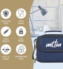 Milton New Steel Combi Lunch Box Set 3 Stainless Steel Containers & 1 Plastic Tumbler With Insulated Bag Blue