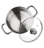 Milton Pro Cook Triply Stainless Steel Casserole With Glass Lid 14 Cm 1.2 L Induction & Gas Compatible