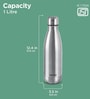 Milton Duo Dlx 1000 Thermosteel Vacuum Insulated Water Bottle 1000 Ml 24 Hours Hot & Cold Leak Proof Silver
