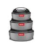 Milton Ernesto Inner Stainless Steel Casserole Set 3 Pieces (420 Ml 850 Ml 1.43 L) Grey