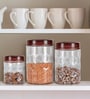 Milton Hexa Airtight Plastic Storage Container Set 18 Pieces (6 X 270 Ml 6 X 665 Ml 6 X 1.24 L) Transparent