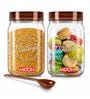 Milton Vintage Airtight Plastic Storage Container Set 2 X 1000 Ml Bpa Free Transparent