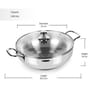 Milton Pro Cook Stainless Steel Kadhai With Glass Lid 20 Cm 1.68 L Sandwich Bottom Induction & Gas Compatible