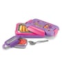 Milton More Meal Small Lunch Box 600 Ml With 120 Ml Inner Stainless Steel Container & Spoon Light Purple