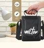 Milton Tasty 3 Lunch Box With Insulated Fabric Bag 3 Stainless Steel Containers (210 Ml 340 Ml 500 Ml) Leak Proof Black