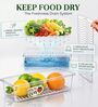 Milton Cryo Fridge Storage Box Set 6 X 1500 Ml Stackable With Drain Plate & Lid Transparent