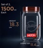 Milton Vintage Airtight Plastic Storage Container With Spoon Set 2 X 1.5 L Transparent