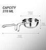 Milton Pro Cook Triply Stainless Steel Tadka Pan 12 Cm 370 Ml Induction & Gas Compatible