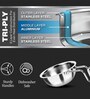 Milton Pro Cook Triply Stainless Steel Tadka Pan 12 Cm 370 Ml Induction & Gas Compatible
