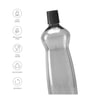 Milton Pacific Plastic Water Bottle Set 1000 Ml Each Bpa Free Leak Proof Grey Pack Of 6